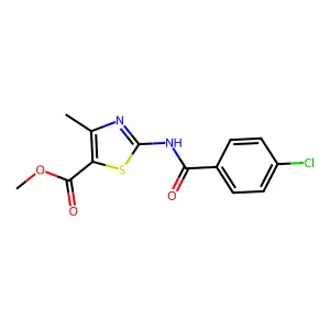 Methyl 2-[(4-chlorobenzoyl)amino]-4-methyl-1,3-thiazole-5-carboxylate structure