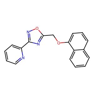 5-(Naphthalen-1-yloxymethyl)-3-pyridin-2-yl-1,2,4-oxadiazole structure