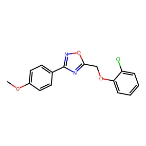 5-[(2-Chlorophenoxy)methyl]-3-(4-methoxyphenyl)-1,2,4-oxadiazole structure