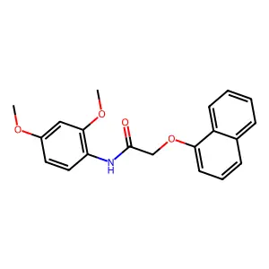 N-(2,4-dimethoxyphenyl)-2-naphthalen-1-yloxyacetamide structure