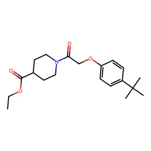 Ethyl 1-[(4-tert-butylphenoxy)acetyl]piperidine-4-carboxylate structure