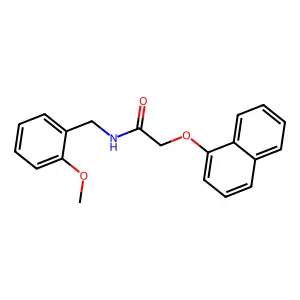 N-(2-methoxybenzyl)-2-(naphthalen-1-yloxy)acetamide structure