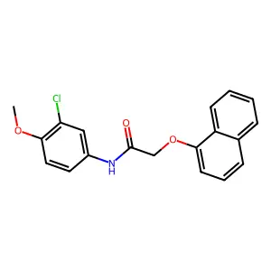N-(3-chloro-4-methoxyphenyl)-2-naphthalen-1-yloxyacetamide structure