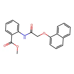 Methyl 2-{[(naphthalen-1-yloxy)acetyl]amino}benzoate structure
