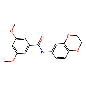 N-(2,3-dihydro-1,4-benzodioxin-6-yl)-3,5-dimethoxybenzamide structure