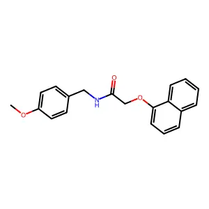 N-(4-methoxybenzyl)-2-(1-naphthyloxy)acetamide structure
