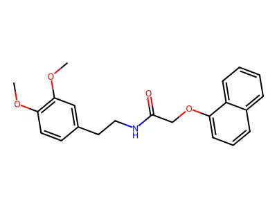 N-[2-(3,4-dimethoxyphenyl)ethyl]-2-naphthalen-1-yloxyacetamide structure