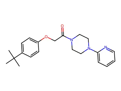 2-(4-Tert-butylphenoxy)-1-[4-(pyridin-2-yl)piperazin-1-yl]ethanone structure
