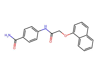4-{[(Naphthalen-1-yloxy)acetyl]amino}benzamide structure