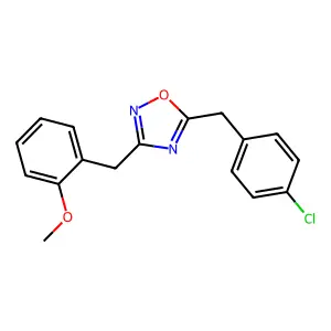 5-(4-Chlorobenzyl)-3-(2-methoxybenzyl)-1,2,4-oxadiazole structure