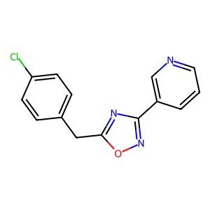 5-[(4-Chlorophenyl)methyl]-3-pyridin-3-yl-1,2,4-oxadiazole structure