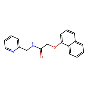 2-(1-naphthyloxy)-N-(2-pyridinylmethyl)acetamide structure