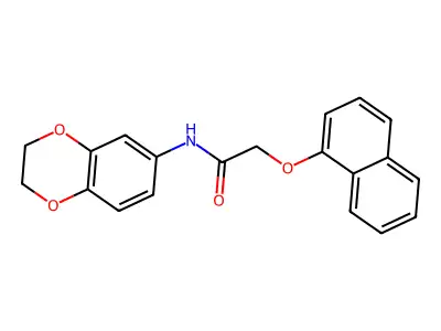 N-(2,3-dihydro-1,4-benzodioxin-6-yl)-2-naphthalen-1-yloxyacetamide structure