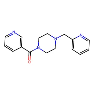 Pyridin-3-yl-[4-(pyridin-2-ylmethyl)piperazin-1-yl]methanone structure
