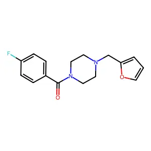 (4-Fluorophenyl)[4-(furan-2-ylmethyl)piperazin-1-yl]methanone structure