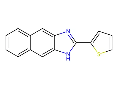 2-thiophen-2-yl-1H-benzo[f]benzimidazole structure