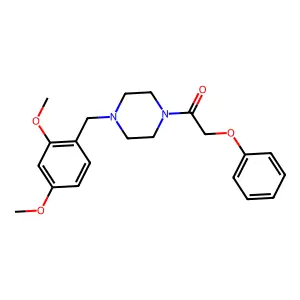 1-[4-[(2,4-Dimethoxyphenyl)methyl]piperazin-1-yl]-2-phenoxyethanone structure