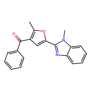 [2-Methyl-5-(1-methylbenzimidazol-2-yl)furan-3-yl]-phenylmethanone structure