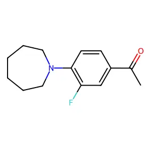 1-(4-Azepan-1-YL-3-fluorophenyl)ethanone structure