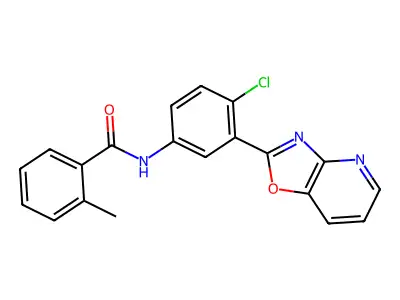 N-(4-Chloro-3-{[1,3]oxazolo[4,5-B]pyridin-2-YL}phenyl)-2-methylbenzamide structure