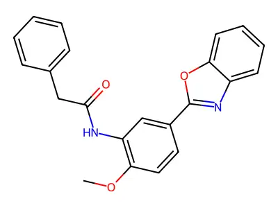 N-[5-(1,3-benzoxazol-2-yl)-2-methoxyphenyl]-2-phenylacetamide structure