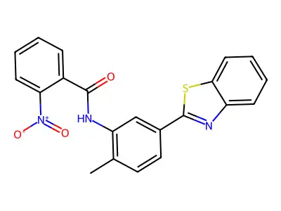 N-[5-(1,3-benzothiazol-2-yl)-2-methylphenyl]-2-nitrobenzamide structure