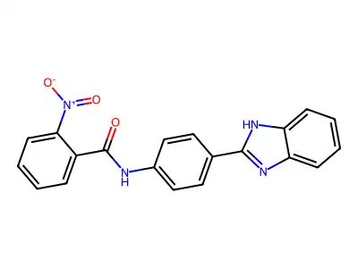 N-(4-(1H-benzo[d]imidazol-2-yl)phenyl)-2-nitrobenzamide structure