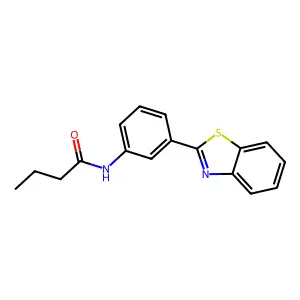 N-[3-(1,3-benzothiazol-2-yl)phenyl]butanamide structure