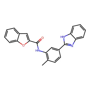 N-[5-(1H-benzimidazol-2-yl)-2-methylphenyl]-1-benzofuran-2-carboxamide structure