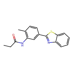 N-[5-(1,3-benzothiazol-2-yl)-2-methylphenyl]propanamide structure