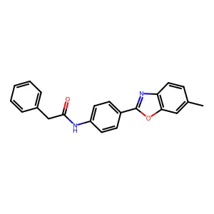 N-[4-(6-methyl-1,3-benzoxazol-2-yl)phenyl]-2-phenylacetamide structure