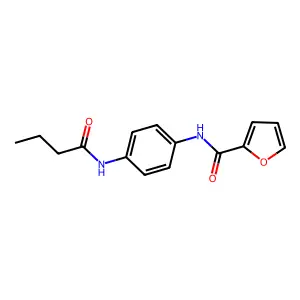 N-[4-(butanoylamino)phenyl]furan-2-carboxamide structure
