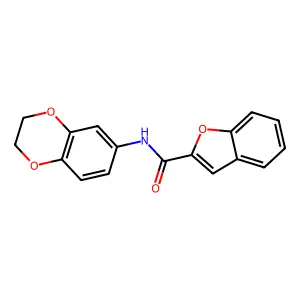 N-(2,3-dihydro-1,4-benzodioxin-6-yl)-1-benzofuran-2-carboxamide structure