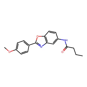 N-[2-(4-methoxyphenyl)-1,3-benzoxazol-5-yl]butanamide structure