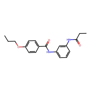 N-[3-(propanoylamino)phenyl]-4-propoxybenzamide structure