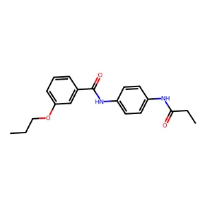 N-[4-(propanoylamino)phenyl]-3-propoxybenzamide structure