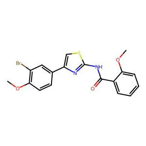 N-[4-(3-bromo-4-methoxyphenyl)-1,3-thiazol-2-yl]-2-methoxybenzamide structure