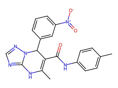 5-methyl-N-(4-methylphenyl)-7-(3-nitrophenyl)-4H,7H-[1,2,4]triazolo[1,5-a]pyrimidine-6-carboxamide structure