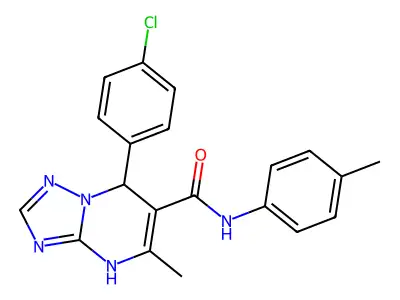 7-(4-chlorophenyl)-5-methyl-N-(4-methylphenyl)-4H,7H-[1,2,4]triazolo[1,5-a]pyrimidine-6-carboxamide structure