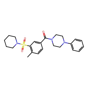 4-Methyl-3-(piperidylsulfonyl)phenyl 4-phenylpiperazinyl ketone structure