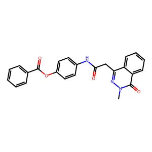 4-{[(3-Methyl-4-oxo-3,4-dihydrophthalazin-1-yl)acetyl]amino}phenyl benzoate structure