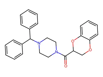 (4-Benzhydrylpiperazin-1-yl)-(2,3-dihydro-1,4-benzodioxin-3-yl)methanone structure