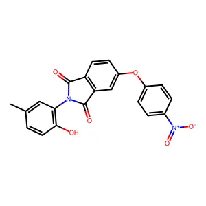2-(2-Hydroxy-5-methylphenyl)-5-(4-nitrophenoxy)isoindole-1,3-dione structure