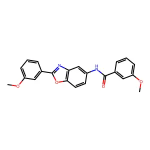 3-methoxy-N-[2-(3-methoxyphenyl)-1,3-benzoxazol-5-yl]benzamide structure