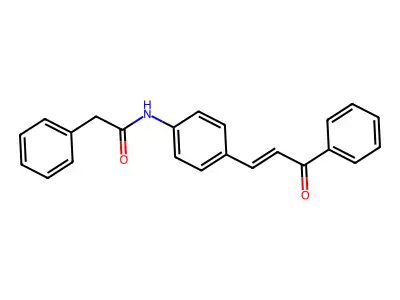 N-[4-[(E)-3-oxo-3-phenylprop-1-enyl]phenyl]-2-phenylacetamide structure