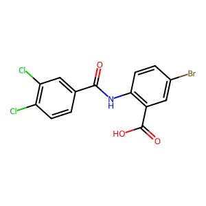 5-bromo-2-[(3,4-dichlorobenzoyl)amino]benzoic Acid structure