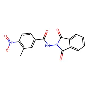 N-(1,3-dioxoisoindol-2-yl)-3-methyl-4-nitrobenzamide structure