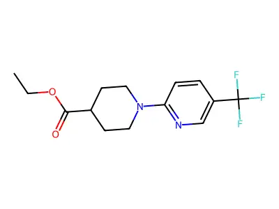 Ethyl 1-(5-(trifluoromethyl)pyridin-2-yl)piperidine-4-carboxylate structure
