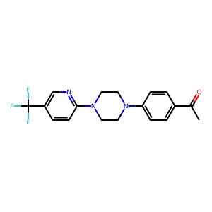 1-[4-[4-[5-(Trifluoromethyl)pyridin-2-yl]piperazin-1-yl]phenyl]ethanone structure