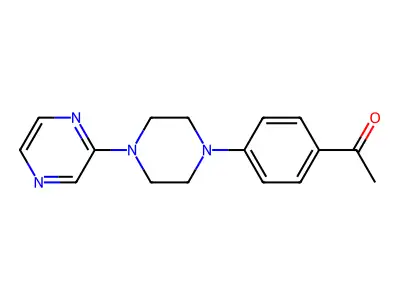 1-[4-(4-Pyrazin-2-ylpiperazin-1-yl)phenyl]ethanone structure